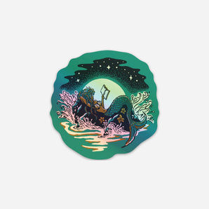 Midnight Mermaid Reader Sticker