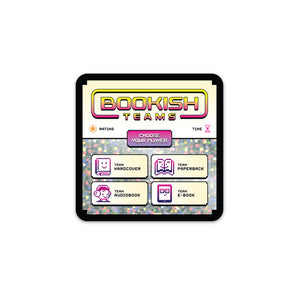 Bookish Teams Glitter Sticker