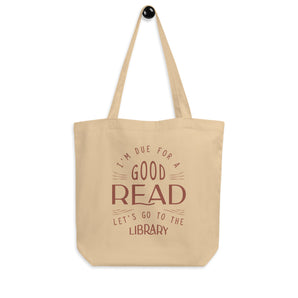 Library Checkout Blank Double-Sided Organic Tote Bag