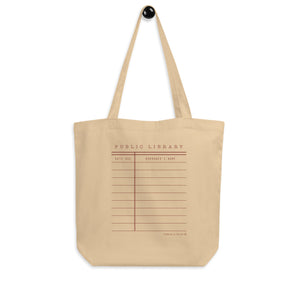 Library Checkout Blank Double-Sided Organic Tote Bag