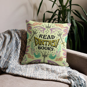 Read Fantasy Books Pillow