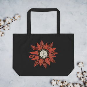 Fire Flower Large Organic Tote Bag - Fables and Tales
