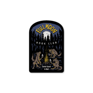 Full Moon Book Club Sticker