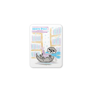 North Pole Library Otter Sticker