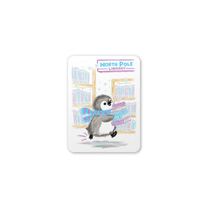North Pole Library Penguin Sticker