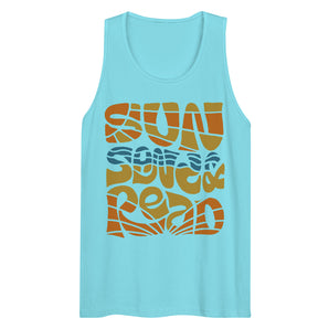 Sun, Sand, and Read Unisex Tank