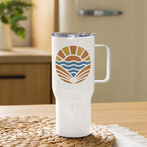 Sun, Sand, and Read Travel Mug
