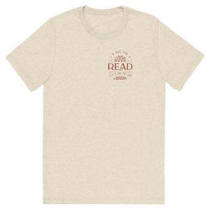 Library Checkout Blank Unisex Tri-Blend Tee