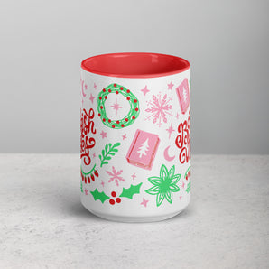 Festive Bookish Vibes Color Mug