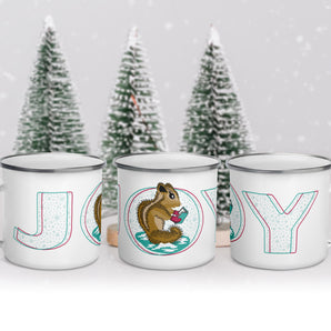 Woodland Wonderland Enamel Mug - Chipmunk