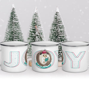 Woodland Wonderland Enamel Mug - Hedgehog