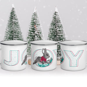 Woodland Wonderland Enamel Mug - Bunny