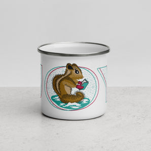 Woodland Wonderland Enamel Mug - Chipmunk