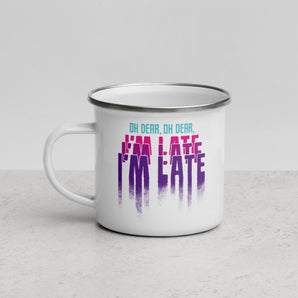 I'm Late Psychedelic Enamel Mug - Fables and Tales