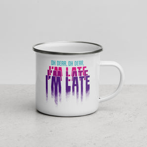 I'm Late Psychedelic Enamel Mug - Fables and Tales