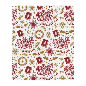 Bookish Festive Vibes Throw Blanket - Fables and Tales