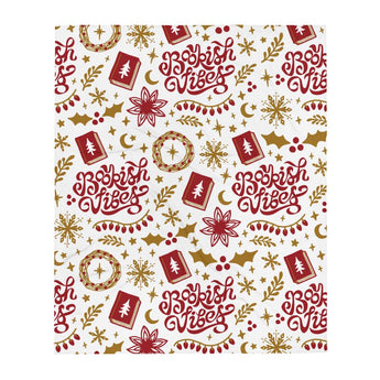 Bookish Festive Vibes Throw Blanket - Fables and Tales