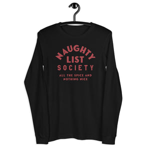 Naughty List Unisex Long Sleeve Tee