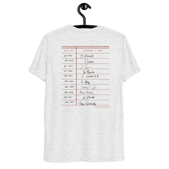 Library Checkout Unisex Tri-Blend Tee - Fables and Tales