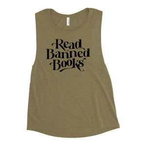 Read Banned Books Ladies’ Muscle Tank